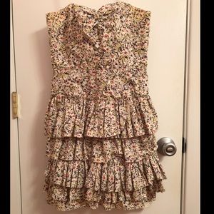 Floral Strapless Dress